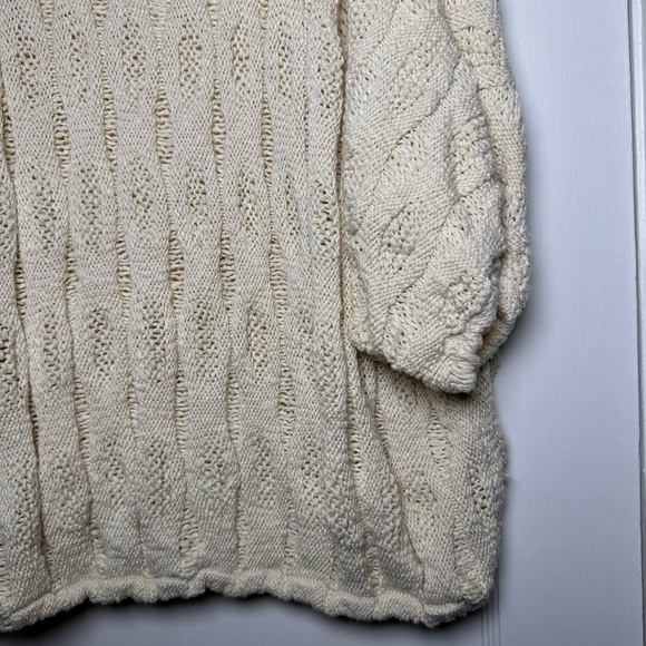 Anthropologie Adella Knit Dolman Sleeve Boxy Pullover Sweater Ivory Small - Picture 3 of 8